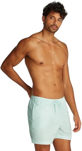 Calvin Klein Herren Badehose Medium Drawstring mit Tunnelzug, Grau (Moonlight Jade), XL von Calvin Klein