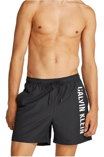 Calvin Klein Herren Badehose Medium Drawstring mit Tunnelzug, Schwarz (Pvh Black), M von Calvin Klein