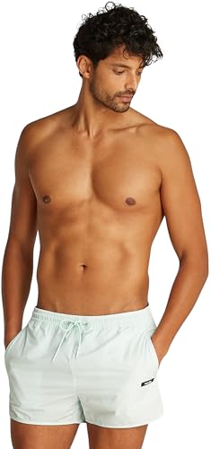 Calvin Klein Herren Badehose Runner Kurz, Grau (Moonlight Jade), XL von Calvin Klein