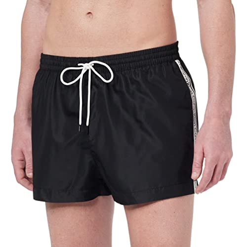 Calvin Klein Herren Badehose Short Drawstring Lang, Schwarz (PVH Black), L von Calvin Klein