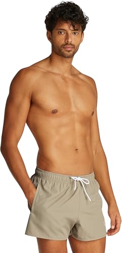 Calvin Klein Herren Badehose Short Drawstring mit Tunnelzug, Beige (Laurel Oak), M von Calvin Klein
