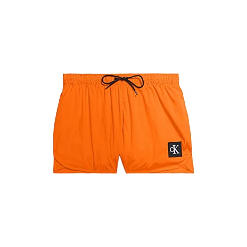 Calvin Klein Boxershorts für Herren, Schwarz, Orange, Small von Calvin Klein