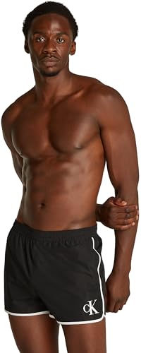 Calvin Klein Herren Badehose Short Runner mit Gummizug, Schwarz (Pvh Black), XXL von Calvin Klein