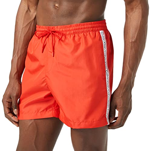 Calvin Klein Herren Badehose mit Kordelzug, Deep Crimson, L von Calvin Klein