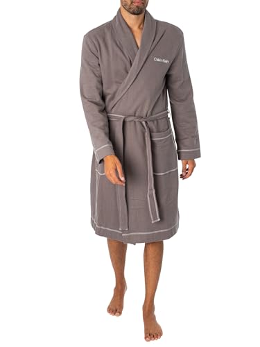 Calvin Klein Herren Robe 000NM2504E Bademäntel, Grau (Charcoal Grey), L-XL von Calvin Klein