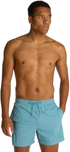 Calvin Klein Herren Badeshorts Medium Drawstring Mittellang, Blau (Adriatic Blue), XXL von Calvin Klein