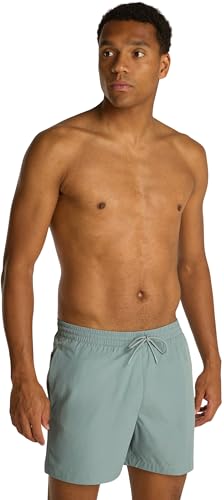 Calvin Klein Herren Badeshorts Medium Drawstring Mittellang, Blau (Lead), XL von Calvin Klein