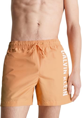 Calvin Klein Herren Badeshorts Medium Drawstring Mittellang, Orange (Buff Orange), S von Calvin Klein