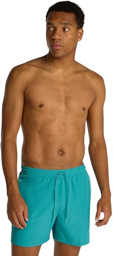 Calvin Klein Herren Badeshorts Medium Drawstring Mittellang, Türkis (Hazy Teal), S von Calvin Klein