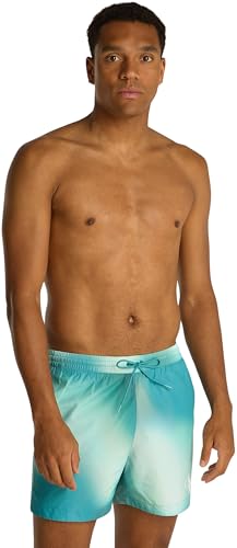 Calvin Klein Herren Badeshorts Medium Drawstring-Print Mittellang, Mehrfarbig (Ck Ombre Blue AOP), M von Calvin Klein