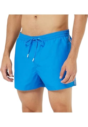 Calvin Klein Herren Badeshorts Short Drawstring Kurz, Blau (Ocean Hue), XL von Calvin Klein