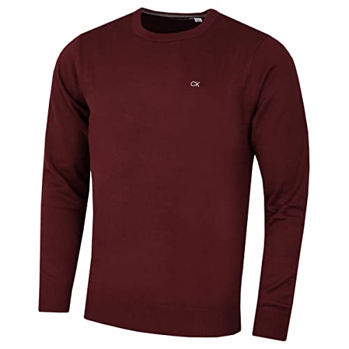 Calvin Klein Herren Baumwolle Sweater - Burgundy - L von Calvin Klein