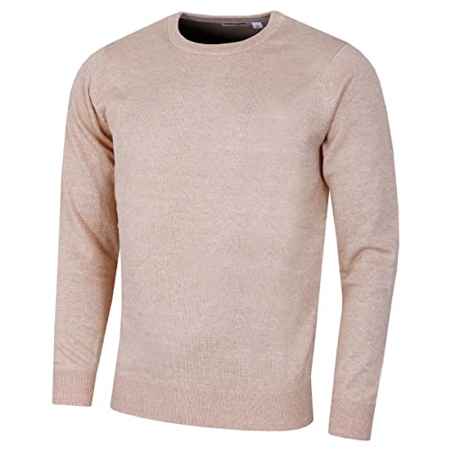 Calvin Klein Herren Baumwolle Sweater - Caramel Marl - XL von Calvin Klein