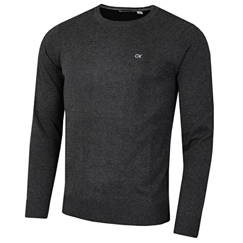 Calvin Klein Herren Baumwolle Sweater - Charcoal - S von Calvin Klein