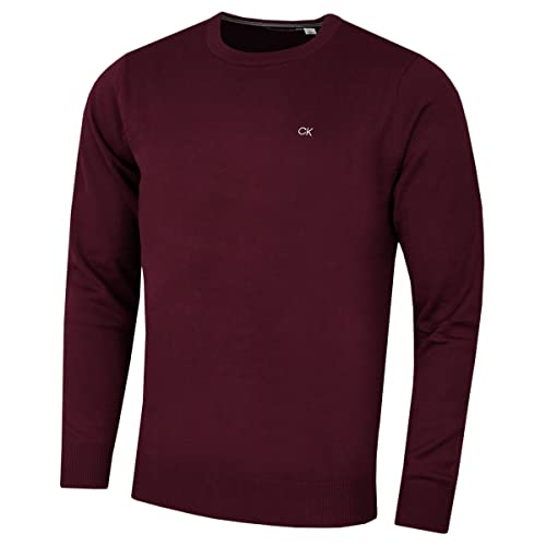 Calvin Klein Herren Baumwolle Sweater - French Burgundy - L von Calvin Klein