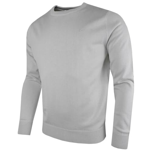Calvin Klein Herren Baumwolle Sweater - Platin - XXL von Calvin Klein