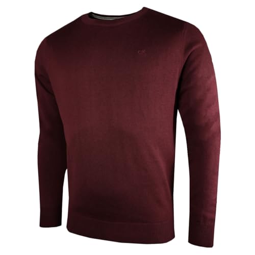Calvin Klein Herren Baumwolle Sweater - Portwein - XL von Calvin Klein