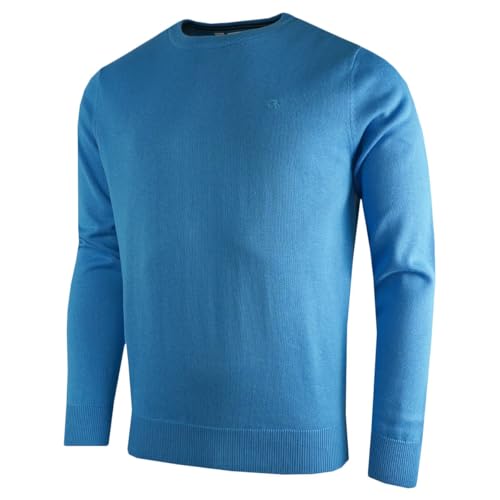 Calvin Klein Herren Baumwolle Sweater - Sommerblau - XL von Calvin Klein