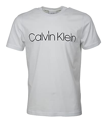 Calvin Klein Herren Bio-Baumwolle Logo T-Shirt Weiß M von Calvin Klein