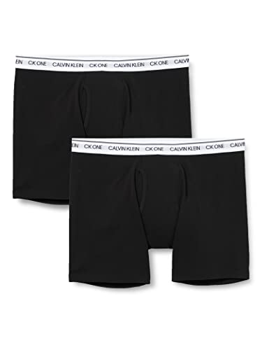 Calvin Klein Herren Boxer Brief 2pk Slip, Black W/White WB, Large von Calvin Klein