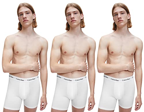 Calvin Klein Herren 3er Pack Boxer Briefs Baumwolle mit Stretch, Weiß (White), XL von Calvin Klein