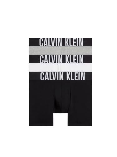 Calvin Klein Herren Boxer Brief 3Pk 000Nb3609A Boxershorts, 3 Stück, Multi (Black, Grey Heather, White), L von Calvin Klein