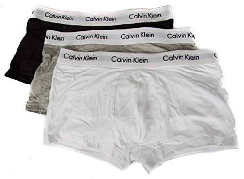 Calvin Klein Herren Boxershorts aus Baumwolle, dehnbar, niedrig, 3er Pack - klein von Calvin Klein