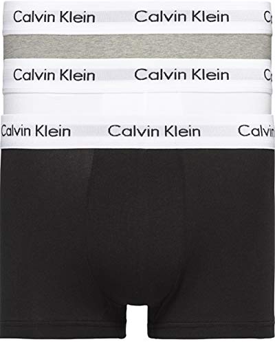 Calvin Klein Herren Boxershorts, Hüft-Shorts, hochwertige Baumwoll-Unterhosen für Männer, mit Stretch-Anteil, elastischer Bund, 3er Pack, Mehrfarbig, S von Calvin Klein