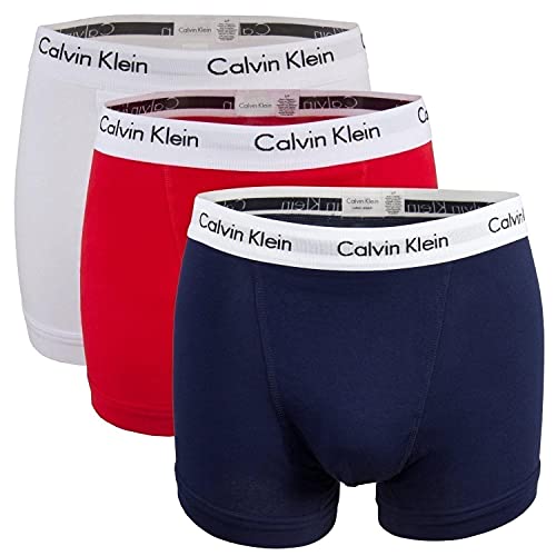 Calvin Klein Herren Boxershorts 3P Low Rise Trunk Ohne Eingriff, 3er Pack, Mehrfarbig, Medium von Calvin Klein