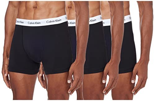 Calvin Klein Herren 3er Pack Boxershorts Trunks Baumwolle mit Stretch, Schwarz ,B-Cool Melon/Glxy Gry/Brn Belt Lg, L, Schwarz, L von Calvin Klein