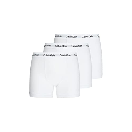 Calvin Klein Herren Boxershorts Low Rise TRUNK, 3er Pack U2664G, Ohne Eingriff, Mehrfarbig ( Weiß ) - X-Large von Calvin Klein