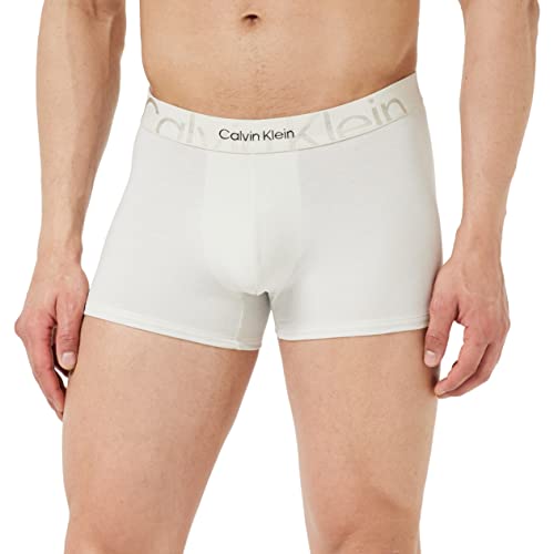 Calvin Klein Herren Boxershorts Trunk Baumwolle mit Stretch, Elfenbein (Silver Birch), XL von Calvin Klein