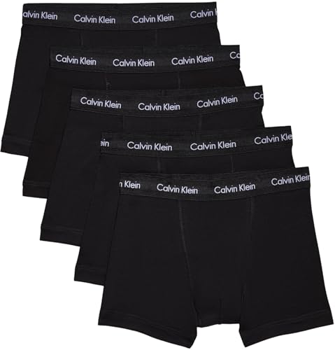 Calvin Klein Herren 5er Pack Boxershorts Trunks Unterwäsche, Schwarz (Black W Black Wb), L von Calvin Klein