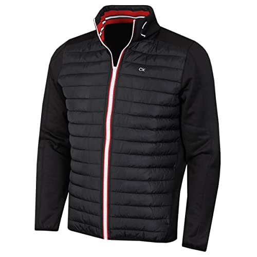 Calvin Klein Herren CK Hybrid Insulate Leichte Jacke - Schwarz/Rot - L von Calvin Klein