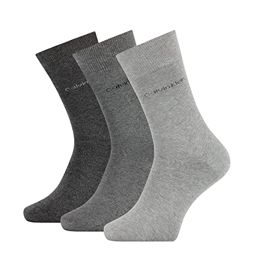 Calvin Klein Herren Classic Socken, Grau, Einheitsgröße (3er Pack) von Calvin Klein