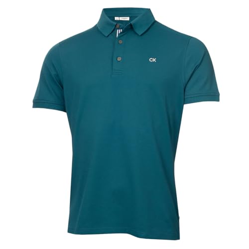 Calvin Klein Herren Campus 3 Knopf Kragen Polo Hemd - Benzinsport - XXXXL von Calvin Klein