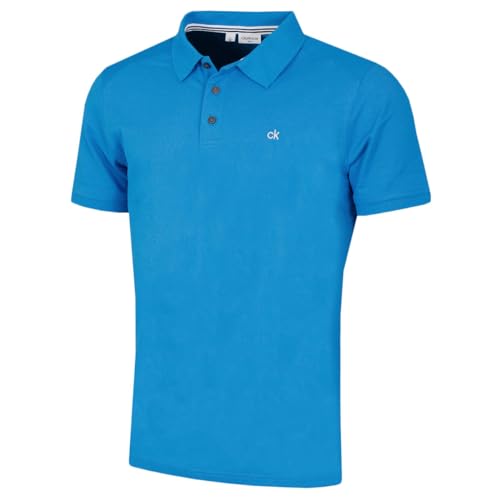 Calvin Klein Herren Campus 3 Knopf Kragen Polo Hemd - Blau - L von Calvin Klein