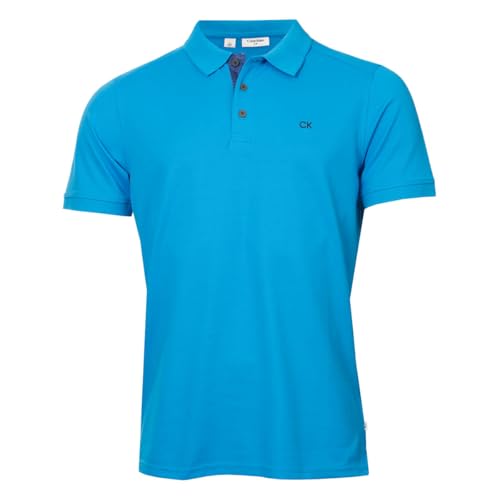Calvin Klein Herren Campus 3 Knopf Kragen Polo Hemd - Blaue Tarnung - M von Calvin Klein