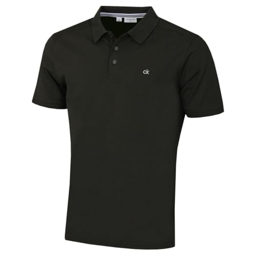 Calvin Klein Herren Campus 3 Knopf Kragen Polo Hemd - Jägergrün - S von Calvin Klein