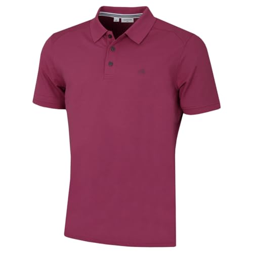 Calvin Klein Herren Campus 3 Knopf Kragen Polo Hemd - Mauve - S von Calvin Klein