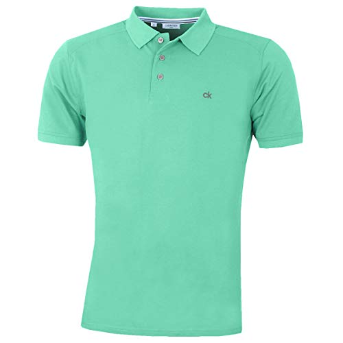 Calvin Klein Herren Campus 3 Knopf Kragen Polo Hemd - Mint - XXXL von Calvin Klein