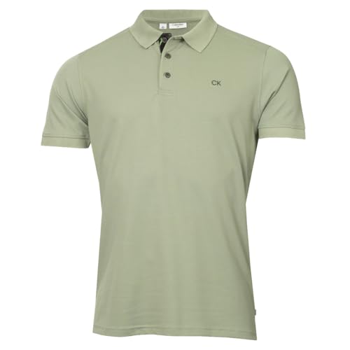 Calvin Klein Herren Campus 3 Knopf Kragen Polo Hemd - Salbei-Camouflage - XXL von Calvin Klein