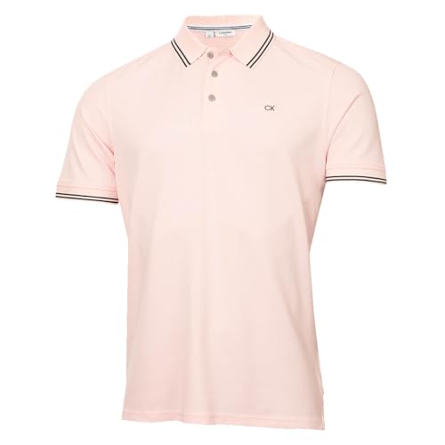 Calvin Klein Herren Campus 3 Knopf-Polo-Hemd - Babyrosa Spitze - XXL von Calvin Klein