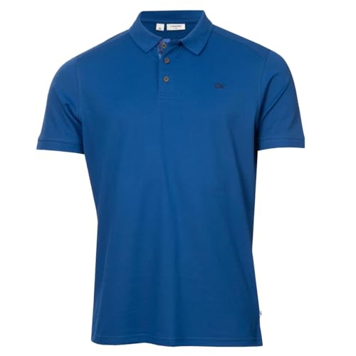 Calvin Klein Herren Campus 3 Knopf Polo Hemd - Dresdner Blaues Tarnmuster - M von Calvin Klein
