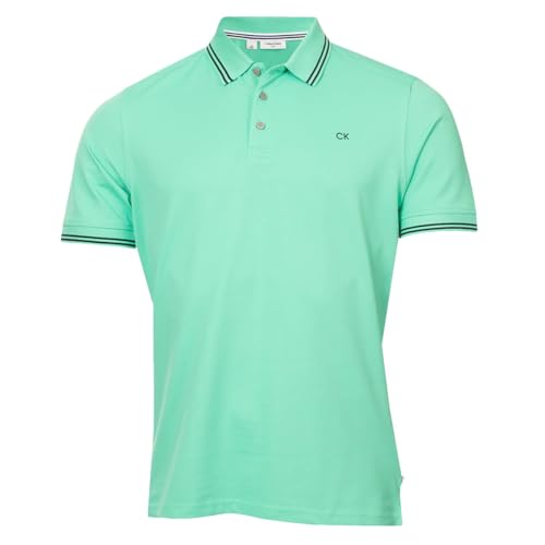 Calvin Klein Herren Campus 3 Knopf-Polo-Hemd - Minze gekippt - XL von Calvin Klein