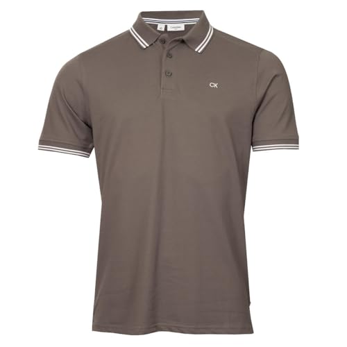 Calvin Klein Herren Campus 3 Knopf-Polo-Hemd - Schiefergekippt - XXL von Calvin Klein