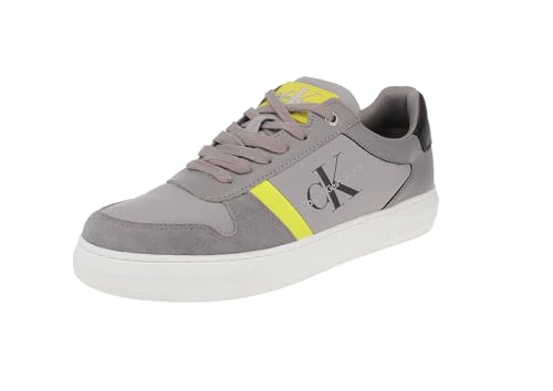 Calvin Klein Herren Casual 2 YM0YM00328 Cupsole Sneaker, Grau (Grey/Lime), 46 EU von Calvin Klein