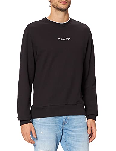 Calvin Klein Herren Center Logo Sweatshirt, Ck Schwarz, X-Large von Calvin Klein