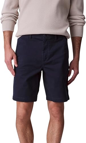 Calvin Klein Herren Chino Shorts Classic Cotton Knielang, Blau (Dark Sapphire), 32W von Calvin Klein