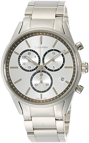Calvin Klein Herren Chronograph Quarz Uhr mit Edelstahl Armband K4M27146 von Calvin Klein